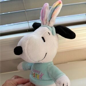 Peanuts Snoopy Easter Bunny Plush Toy - White and Black